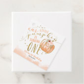 Étiquettes Cadeau Our Little Pumpkin Is Turning One 1st Birthday (En situation)