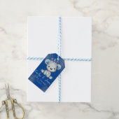Étiquettes-cadeau Ours Baby shower Prince Sparkly Blue Boys (Avec de laficelle)