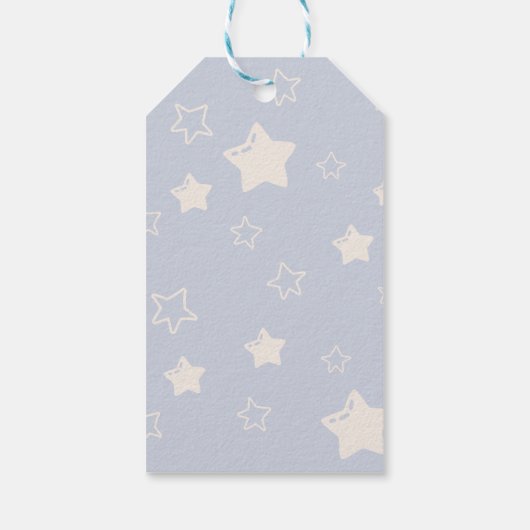 Étiquettes-cadeau Ours Bearly Wait Garçon Douche Merci (Dos)