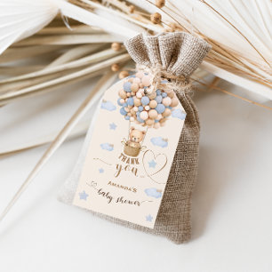 Étiquettes-cadeau Ours Bearly Wait Garçon Douche Merci