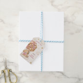 Étiquettes-cadeau Ours Boho Rose Ballon Baby Shower Merci (Avec de laficelle)