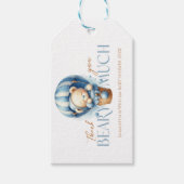 Étiquettes-cadeau Ours de bébé en Bleu à air chaud (Devant)