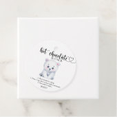 Étiquettes Cadeau Ours de bébé polaire - Bombe chocolat chaud (En situation)