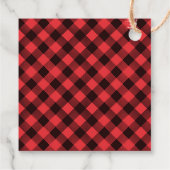 Étiquettes Cadeau Ours de bison Plaid Bear bûcheron Anniversaire (Dos)