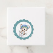 Étiquettes Cadeau Ours en peluche du pilote d'aquarelle (En situation)