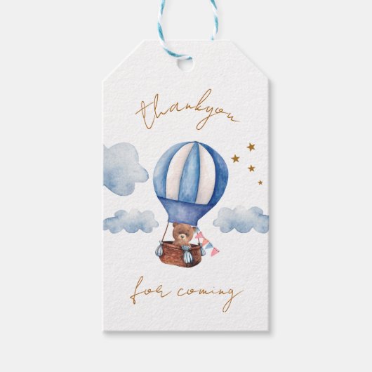 Étiquettes-cadeau Ours en peluche Merci d'être venu (Devant)