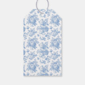 Étiquettes-cadeau Ours Floral Toile Français (Dos)