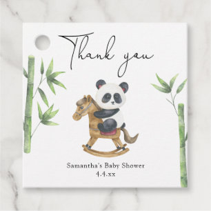 Étiquettes Cadeau Ours panda merci baby shower