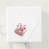Étiquettes Cadeau Ours papillon aquarelle (En situation)