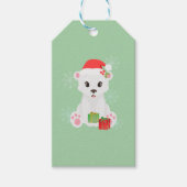 Étiquettes-cadeau Ours polaire de Noël (Devant)