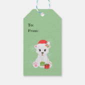 Étiquettes-cadeau Ours polaire de Noël (Dos)