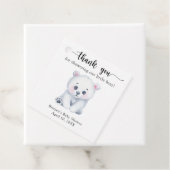 Étiquettes Cadeau Ours polaire d'hiver - merci (En situation)