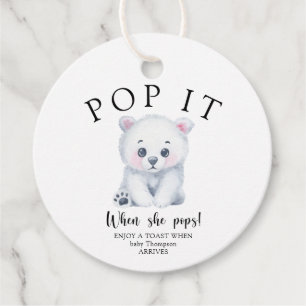 Étiquettes Cadeau Ours polaire d'hiver - Pop it! Quand elle apparaît