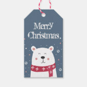 Étiquettes-cadeau Ours polaire doux avec écusson (Devant)