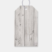 Étiquettes-cadeau Ours rustique avec tôle en bois blanc (Dos)