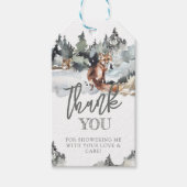 Étiquettes-cadeau Ours rustique & Montagnes Baby shower Faveurs (Devant)