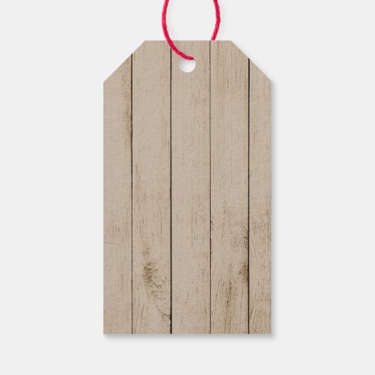 Étiquettes-cadeau Ours Woodland Lumberjack Plaid Boy Baby shower (Dos)