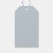 Étiquettes cadeau Ourson Gingham Bleu Clair pour A (Dos)