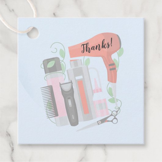 Étiquettes Cadeau Outils de coiffure Design Favoriser la carte (Devant)