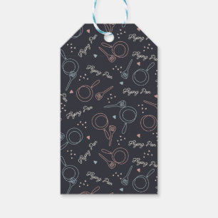 Étiquettes-cadeau outils de cuisine de poêle mignonne art motif