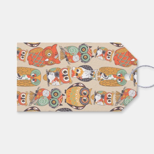 Étiquettes-cadeau Owl Be, collection Illustrations de hibou d'arty m (Devant (Horizontal))