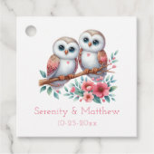 Étiquettes Cadeau Owl Woodland Boho Rustic Country Wedding  (Devant)