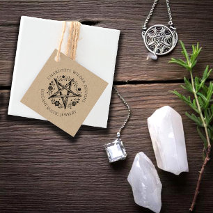 Étiquettes Cadeau Pagan Wiccan Rustique Kraft