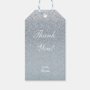 Étiquettes-cadeau Paillette d'Argent de Conte de Fées Faveur de Fête