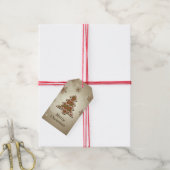Étiquettes-cadeau Pain d'épices Arbre de Noël (Avec de la ficelle)