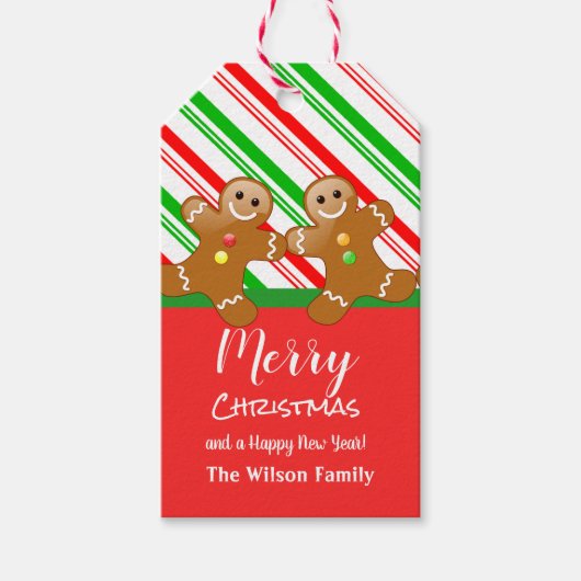 Étiquettes-cadeau Pain d'épices Noël (Devant)