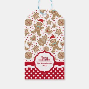 Étiquettes-cadeau Pain d'épices personnalisé Noël de l'homme