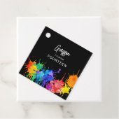 Étiquettes Cadeau Paintballing Anniversaire (En situation)