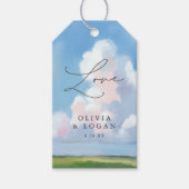 Étiquettes-cadeau Painted Landscape Blue Sky Cloud Wedding Favor (Devant)