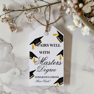 Étiquettes-cadeau Paire bien Avec un master Diplôme cadeau