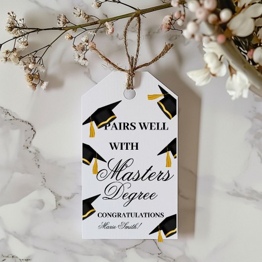 Étiquettes-cadeau Paire bien Avec un master Diplôme cadeau