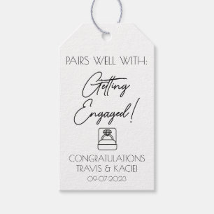 Étiquettes-cadeau Paires bien avec : Fiançailles minimaliste concept