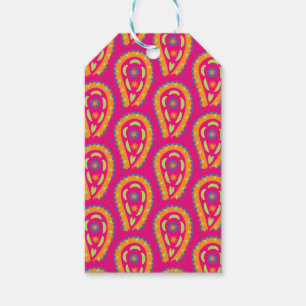 Étiquettes-cadeau Paisley coloré