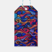 Étiquettes-cadeau Paisley haché (Devant)