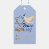 Étiquettes-cadeau Paix, Lumière, Joy Hanoukka (Devant)