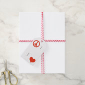 Étiquettes-cadeau Paix moderne Amour Noël (Avec de la ficelle)