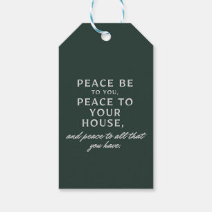 Étiquettes-cadeau Paix soit avec vous, Paix dans votre Maison Noël