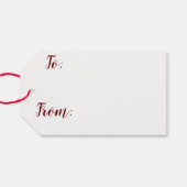 Étiquettes-cadeau Paix sur terre avec flocon de neige (Dos (Horizontal))