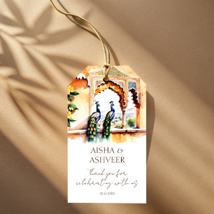 Étiquettes-cadeau Palais de Jaipur, mariage indien Merci