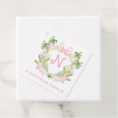 Étiquettes Cadeau Palm Beach Monogram Crest (En situation)