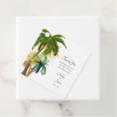 Étiquettes Cadeau Palm Tree Beach Wedding (En situation)