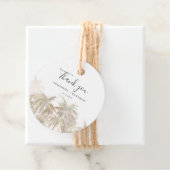 Étiquettes Cadeau Palm Tree Watercolor Mariage côtier (En situation)