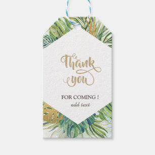Étiquettes-cadeau Palm Tropical Feuille Mariage d'été Merci