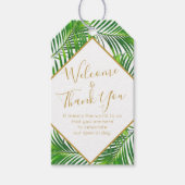 Étiquettes-cadeau Palm vert Tropical Beach Island Mariage Faveur (Devant)