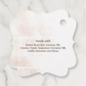 Étiquettes Cadeau Palme tropicale Coquito Coconut (Dos)