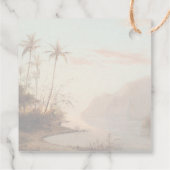 Étiquettes Cadeau Palme tropicale Merci (Dos)